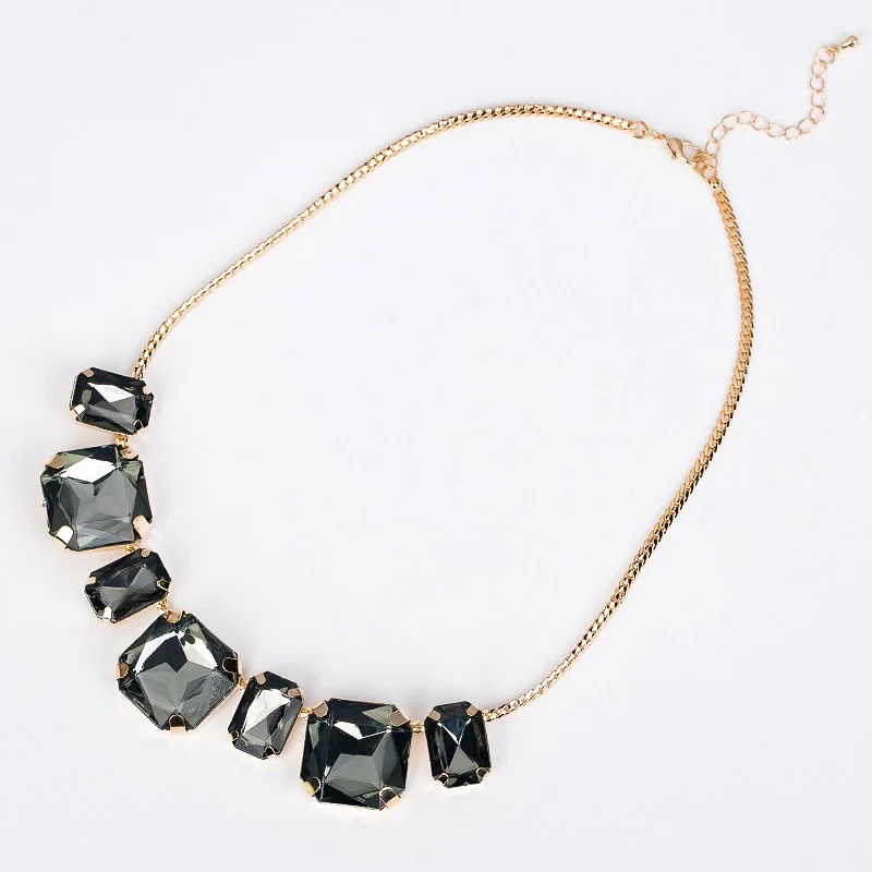 1170 necklace female short design necklace gem fashion vintage crystal fashion necklace N022