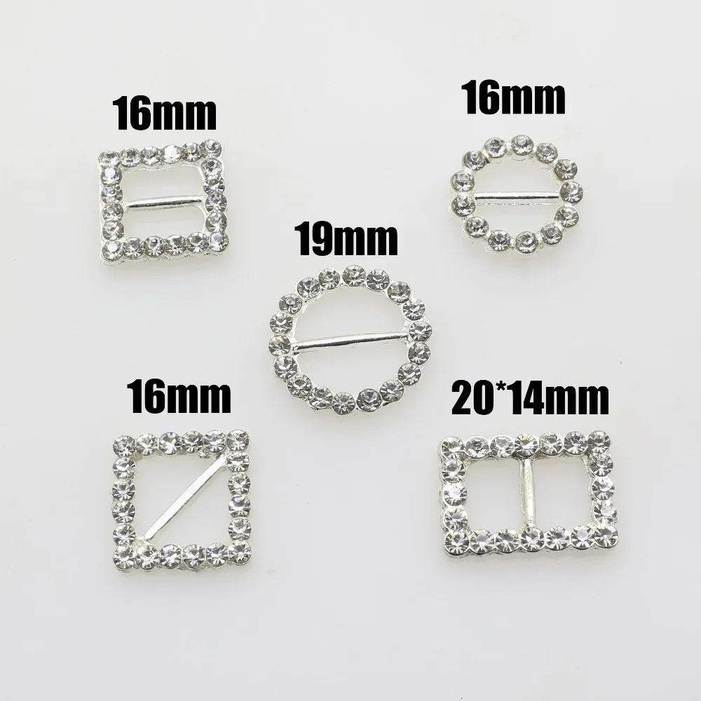 10pcs/lot Variety Crystal Rhinestone Buckles/Alloy Diamond buckles for Wedding Invitation card Decoration DIY Hair Accessories