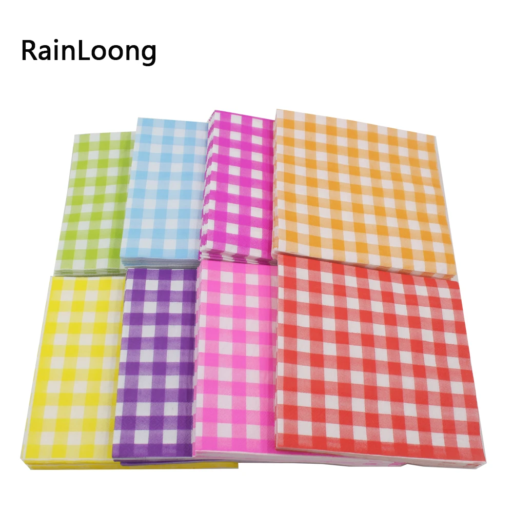 Virgin Wood Pulp Material Lattice Paper Napkin Para Festas & Party Tissue Napkin Cartoon Guardanapo 33*33cm 1 pack
