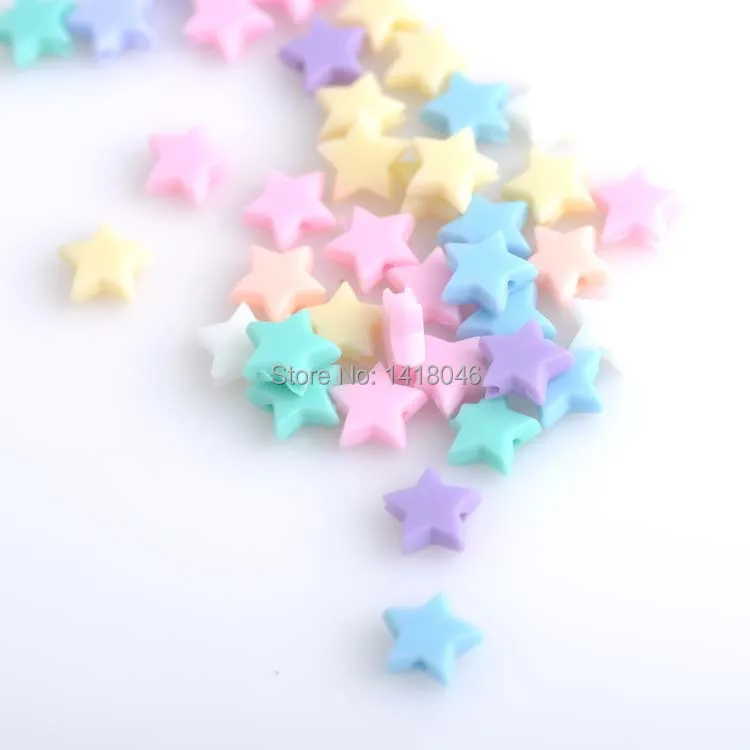 Cuentas espaciadoras de acrílico de estrella mixta, 10mm, 150 piezas, aptas para decoración de ropa, YKL0122x