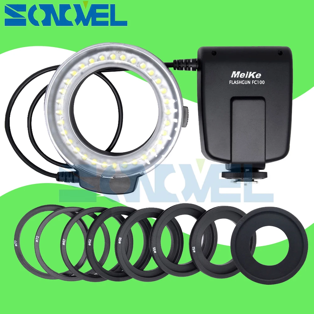 

Meike FC-100 FC100 LED Macro Ring Flash Light for Nikon D4s D5 D3x D500 D600 D800 D810 D750 D3200 D3400 D5600 D5300 D7500 D7200