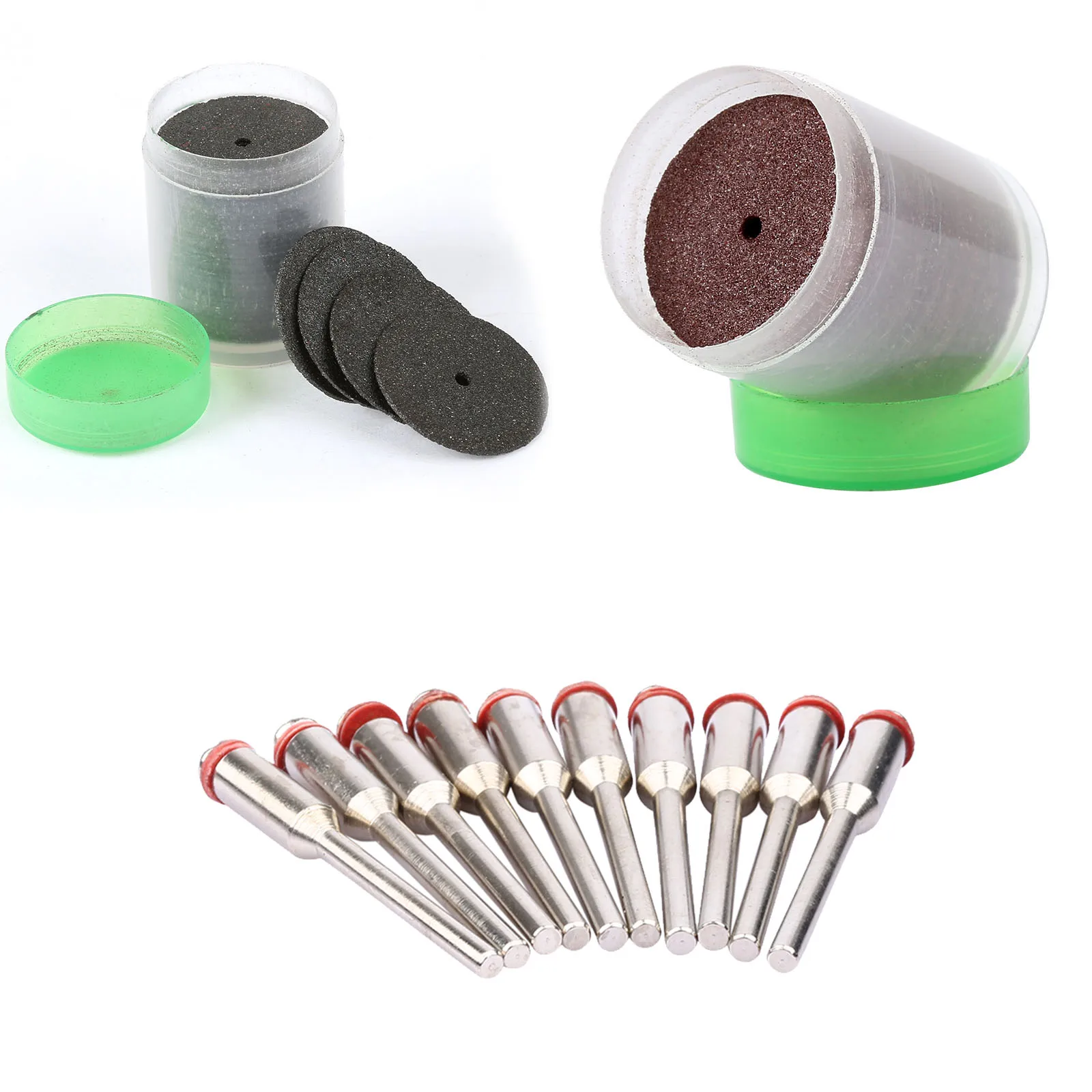 Discos de corte de 24mm para herramientas rotativas de corte de Metal, accesorios Dremel de 72 piezas, mandril de 10 piezas y 2,35mm