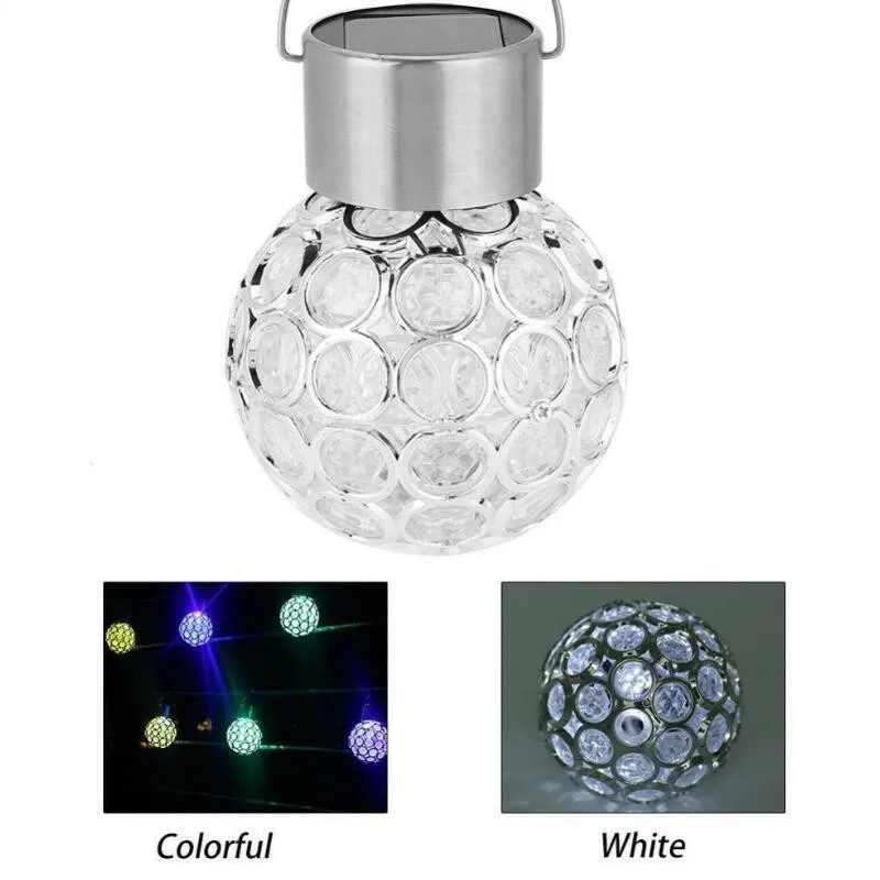 ROSTSTAR LED Solar Lights Outdoor Garden Rotatable Camping Lamp Hanging LED Round Ball Lights Motion Sensor Lamp lampada solar