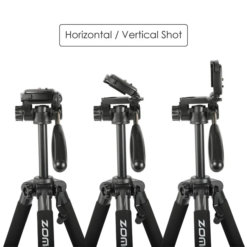 ZOMEI Q111 Di Động Chuyên Nghiệp Du Lịch Hợp Kim Nhôm Chân Máy Ảnh Chảo Đầu Dành Cho Máy Ảnh Canon Nikon SLR Tặng Dây & Giá Đỡ Điện Thoại