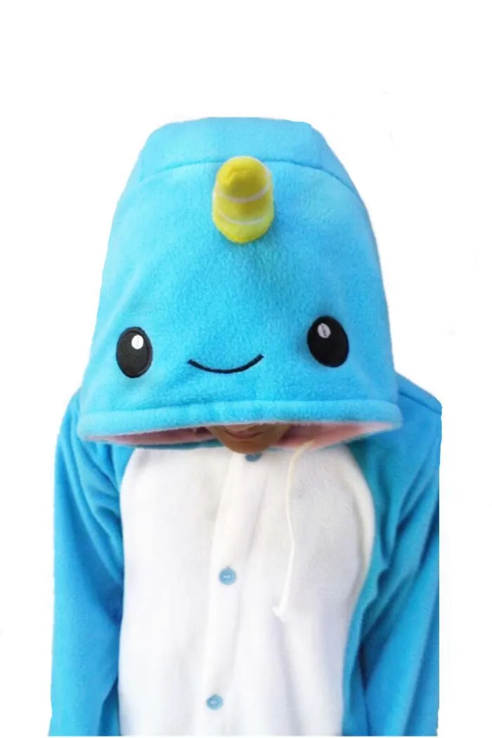 Novo animal pijamas feminino trajes narwhal onesias homem pijamas trajes dos desenhos animados pijamas pijamas