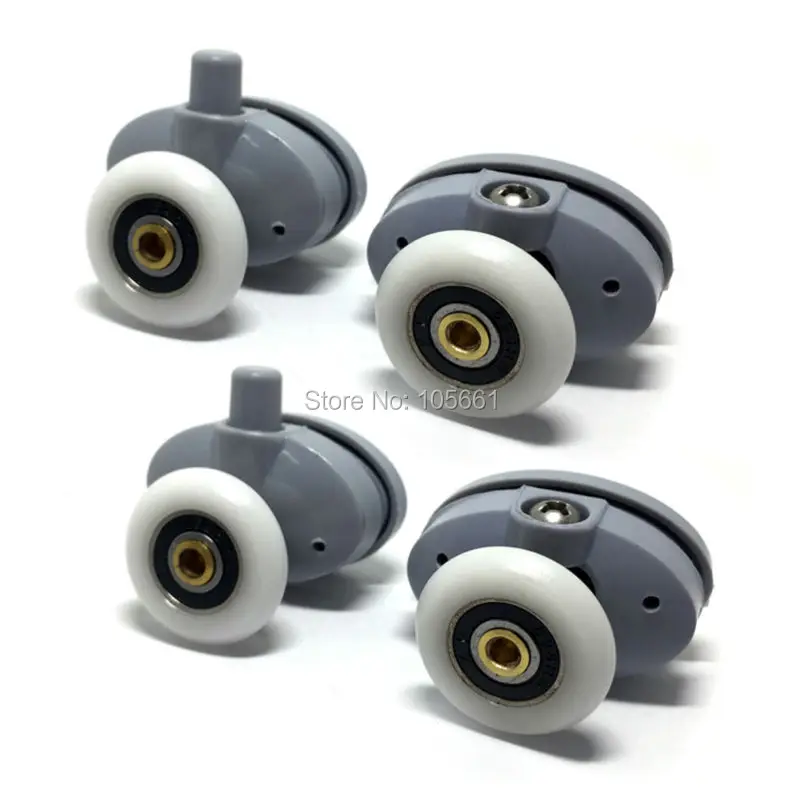 8 x Butterfly Single Shower Door Rollers/Runners/Wheels/Pulleys 23mm wheel