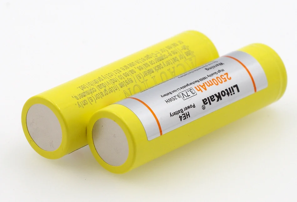 الجديد he4 liitokala 18650 ليثيوم أيون بطارية 3.7 فولت 2500 مللي أمبير بطارية يمكن عقد الإلكترونية الخاصة 20a 30a التفريغ