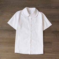 Scuola giapponese uniforme JK camicia del bicchierino-manicotto del o-collo della camicia | Giappone ortodossia | Carino collare Del Peter Pan