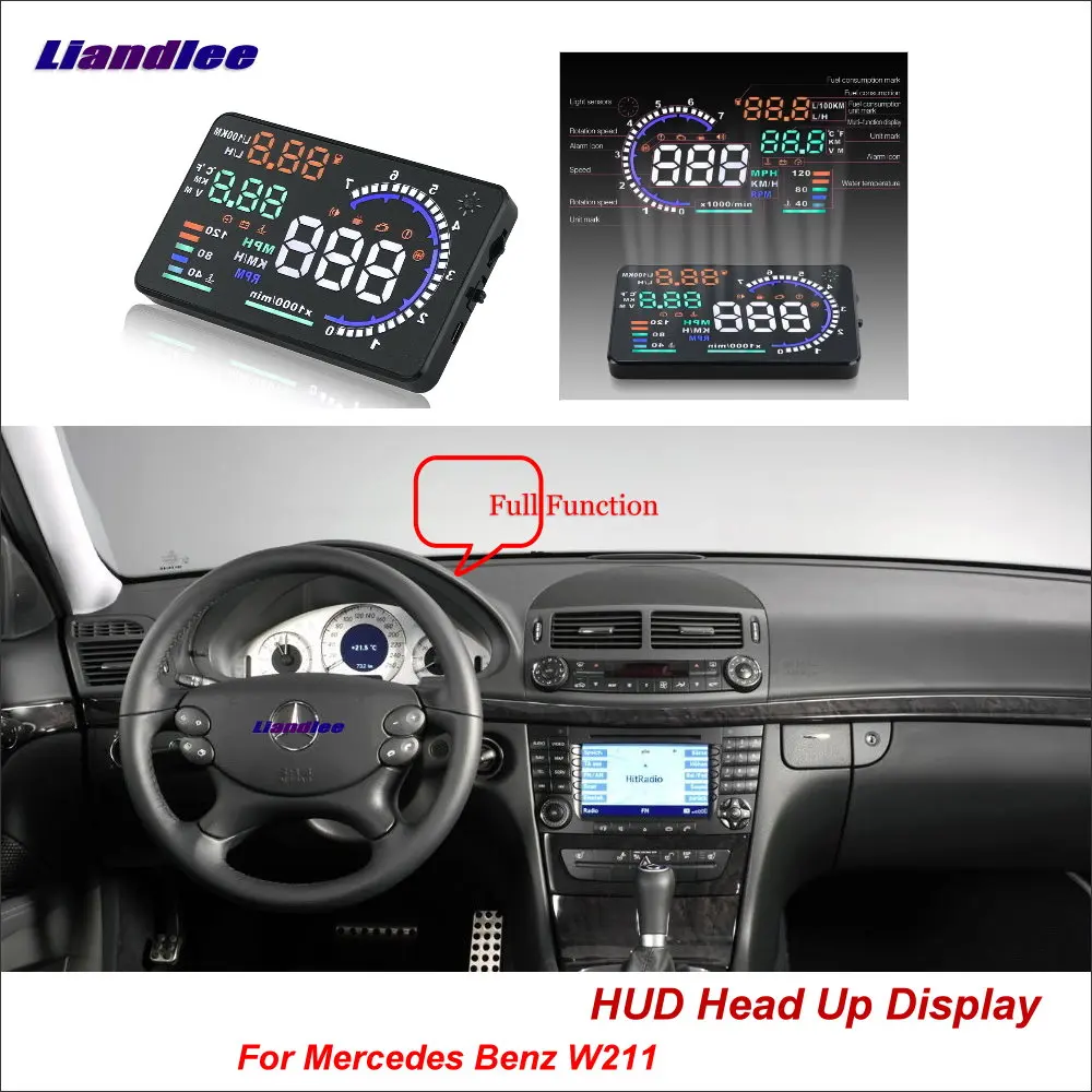 

Car Head Up Display HUD For Mercedes Benz W211 2016-2018 Safe Driving Screen OBD II Speedometer Projector Windshield