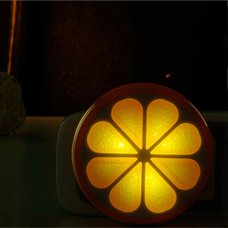 mycyk Energy-saving light control induction night light creative wholesale orange orange feeding children from the night light