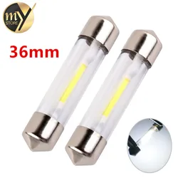 2PCS 36mm C5W COB Car Led Bulbs Car Interior Bombillas Festoon Dome Reading Light Source 12V White For Map License plate Lamp