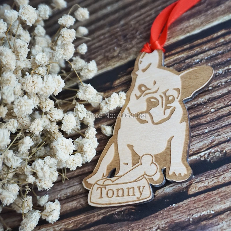 Personalized Dog Ornament  French Bulldog Puppy Ornament   Dog Lover Gift *** Christmas Holiday Ornament ***