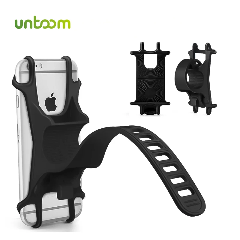 Universal silicone Bicycle Motorcycle Mobile Phone Holder Bike Mount phone holder For Cellphone GPS Baby Carriages Stand