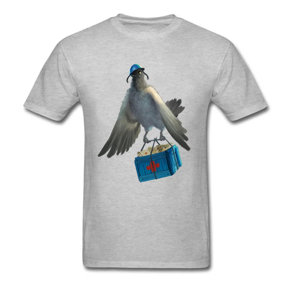 2024 New Coming Men Pigeon Print T Shirt Unique Cartoon Portrait Classic Painting Male Short Sleeve T-shirt