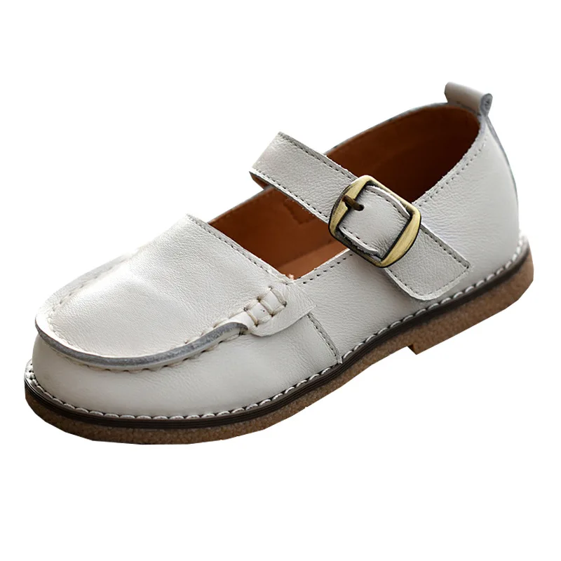 Sprng-Chaussures en cuir de vachette pour enfants, chaussures plates pour enfants, cuir véritable, décontracté, occasion formelle, bébés filles,