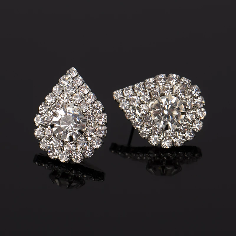 2019 Long Fashion Jewelry Drop Wedding Earrings For Brides Popular Rhinestone Dress Baldpates Natural Stone Women Earings E016