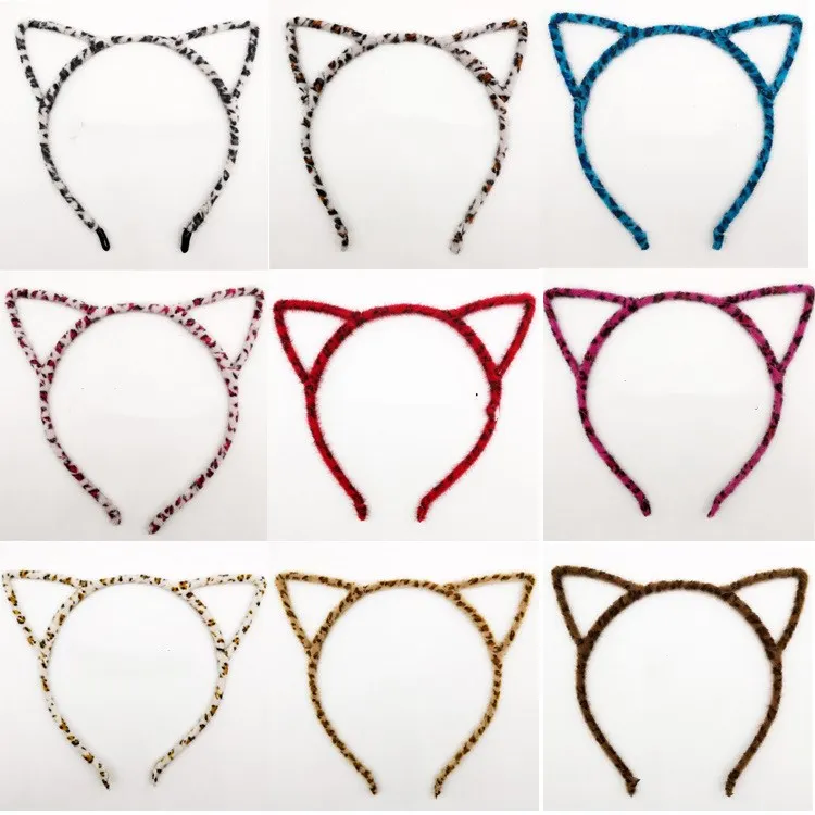 1 sztuk nowy modny styl dziewczyny tkaniny opaska z uszami kota Hairband włosy księżniczki akcesoria nakrycia głowy Sexy słodkie opaski do włosów