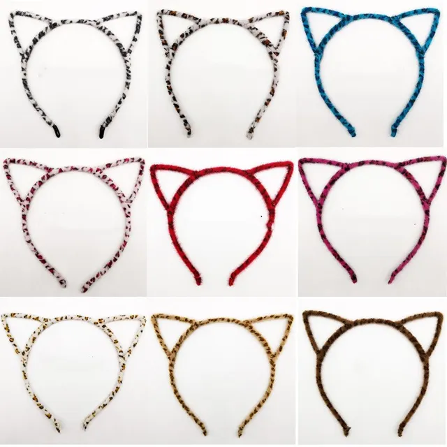 1 sztuk nowy modny styl dziewczyny tkaniny opaska z uszami kota Hairband włosy księżniczki akcesoria nakrycia głowy Sexy słodkie opaski do włosów