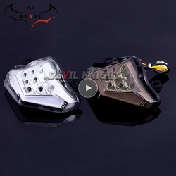 For 2012 2013 2014 2015 KAWASAKI ER6 ER-6N ER6F ER6N Ninja 650R 400 Rear Tail Light Brake Turn Signals Integrated LED Light