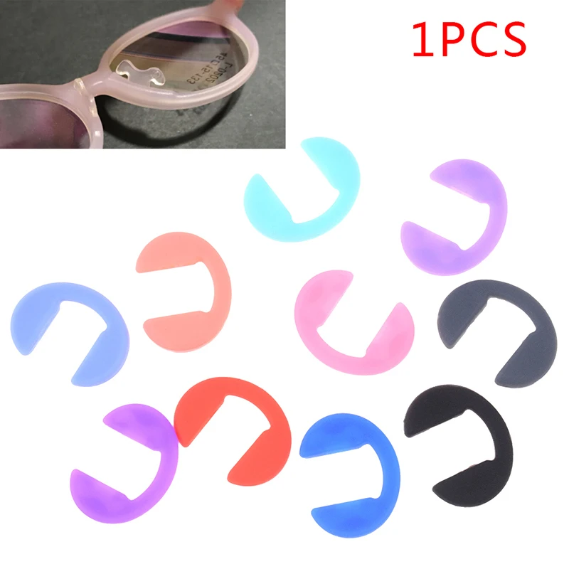 1pc U Shape Anti-Slip Nose Pad Silicone Stick On Pad Eyeglass Sunglasses For Kid Children Eye Glasses Accessories