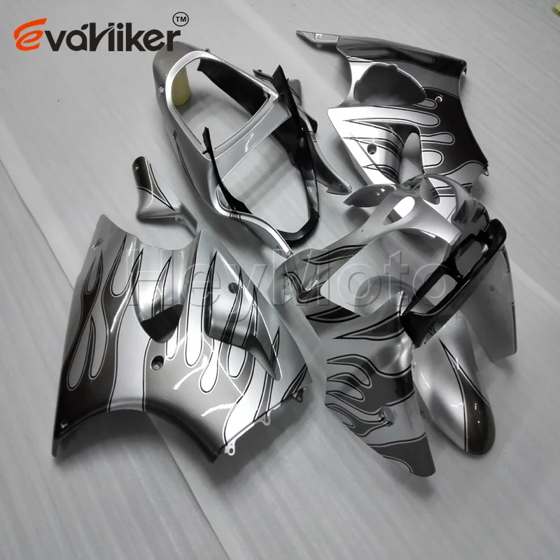 Motorcycle fairings for ZZR600 2005 2006 2007 2008 silver ZX-6R 2000 2001 2002 ABS Plastic kit Injection mold H3