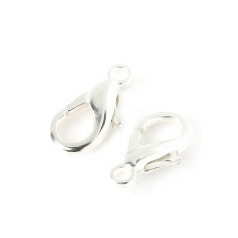 10-100pcs 14mm Bronze/Gold/Rhodium/Silver Metal Lobster Clasps Hooks For Jewelry Making Finding DIY Link Chain Necklace Bracelet