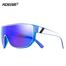 KDEAM Happy Oversized Men Sunglasses With Designer Box Fashion Big Sun Glasses Women anteojos de sol UV400