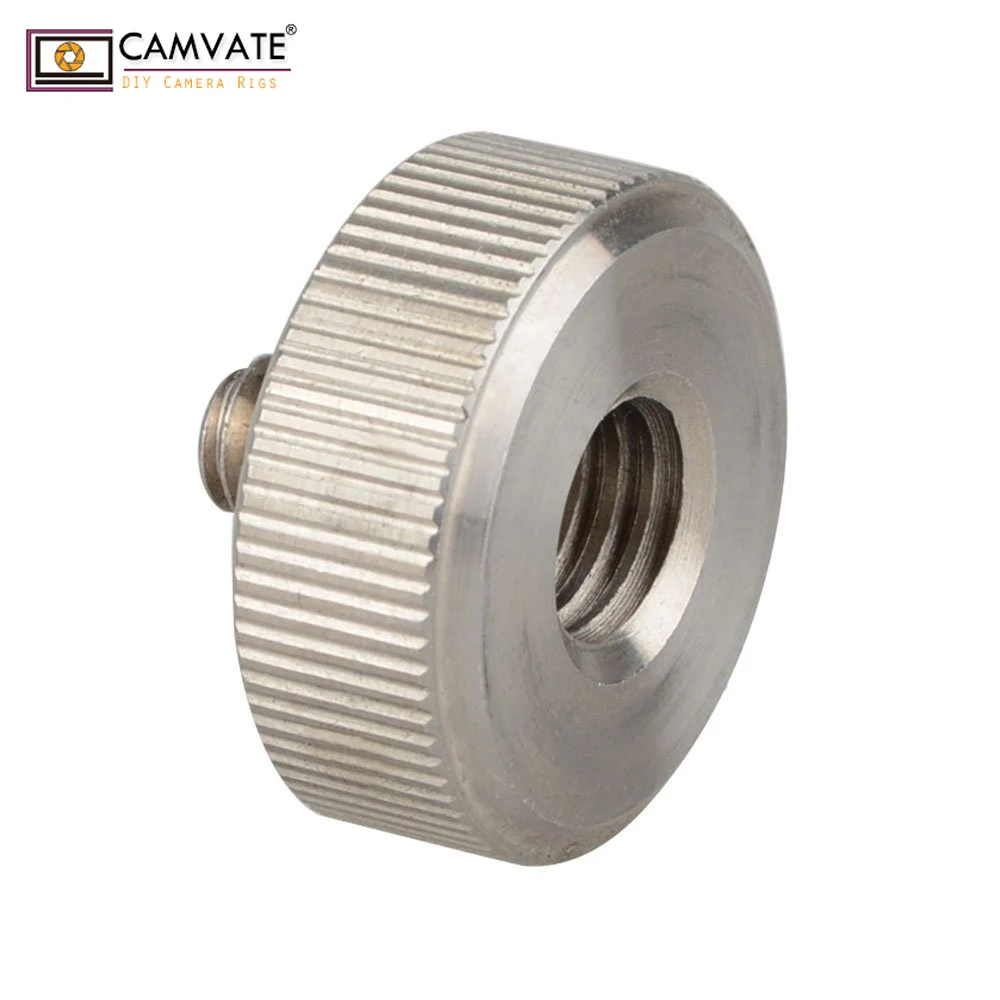 CAMCATE الفولاذ المقاوم للصدأ القياسية تحويل موصل محول مع 3/8 "-16 أنثى إلى 1/4"-20 ذكر للكاميرا و ترايبود و Monopod جديد