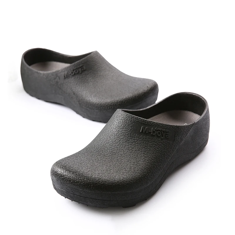 

Hotel Kitchen Slippers Non-slip Chef Shoes Casual Flat Work Shoes Unisex Breathable Resistant Kitchen Cook Working Shoes