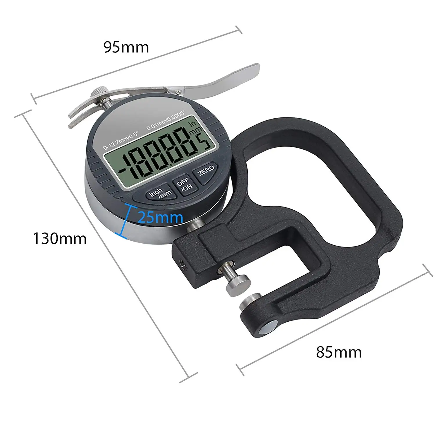 0.01mm / 0.001mm Electronic Thickness Gauge 12.7mm 25.4mm Digital Micrometer Thickness Meter Micrometro Thickness Tester