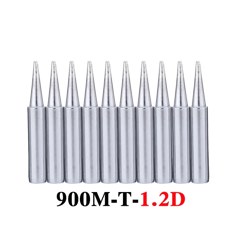 10Pcs/lot 900M-T-1.2D Soldering Iron Tip Lead-free Welding Sting Solder Tips for 936 BGA Soldering Rework Station