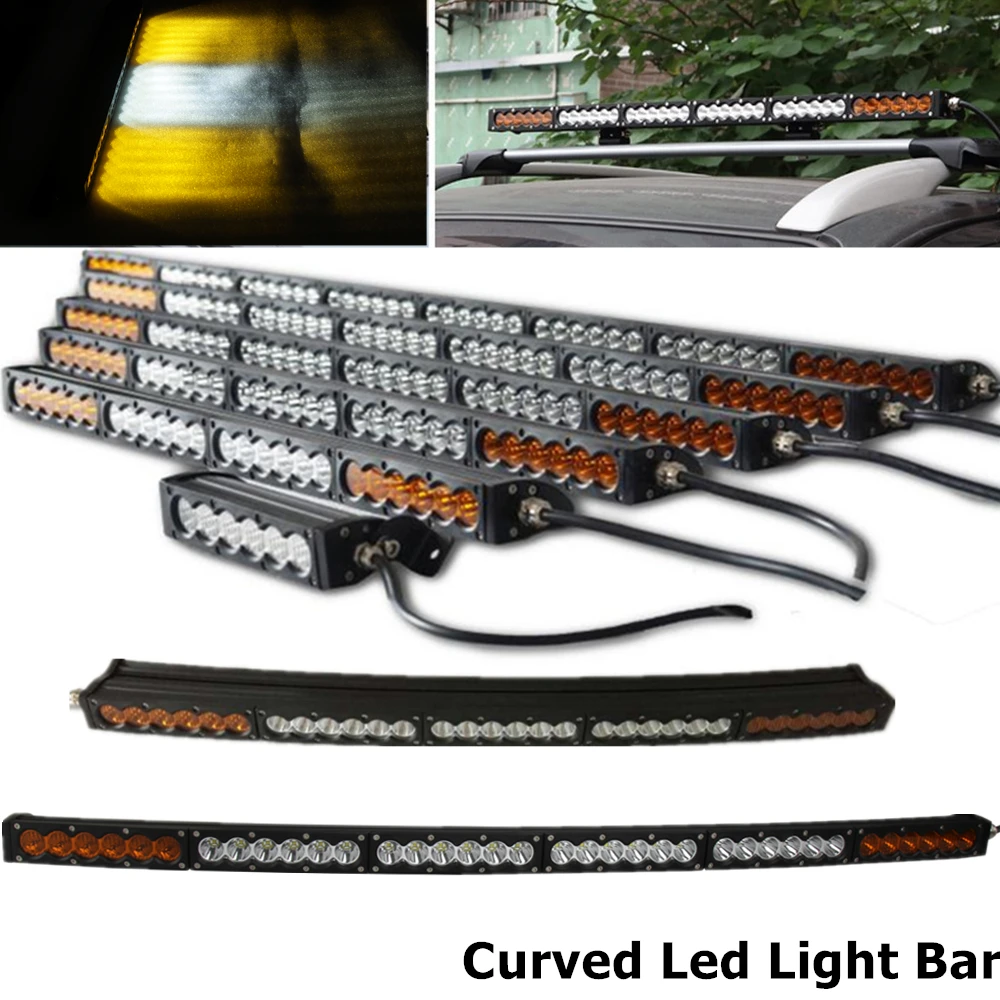 

Car Accessories Offroad LED Light Bar Curved 90W 120W 150W 180W 210W 240W 270W White Amber 12V 24V Tractor 4WD Trucks ATV Lights