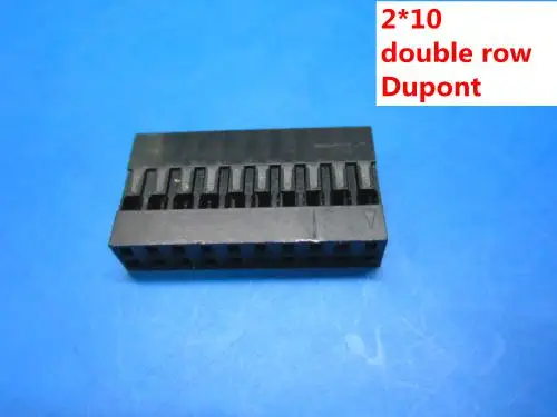 1000PCS  Dupont head double row dupont plastic shell 2.54MM 2*10 p black double row