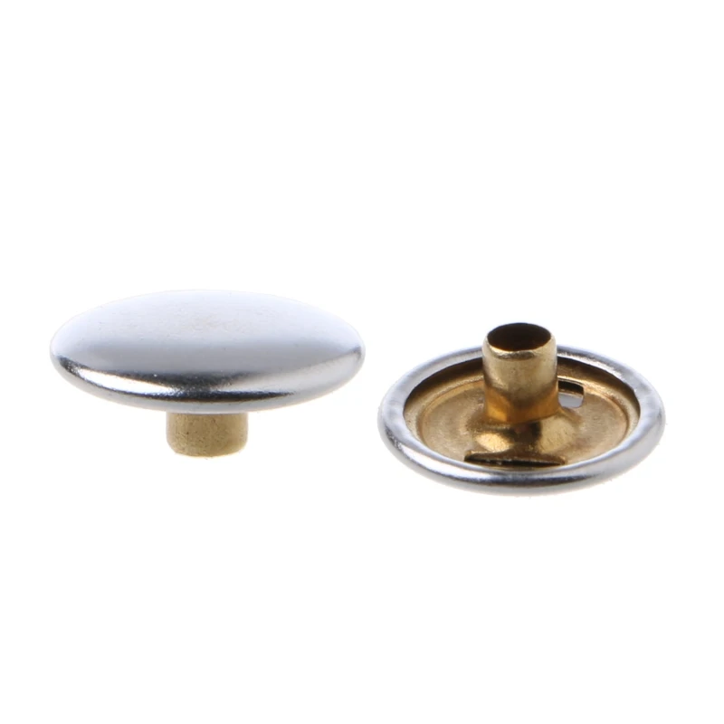 100 Pcs Stainless Steel Fastener Snap Press Stud Cap Button Marine Boat Canvas