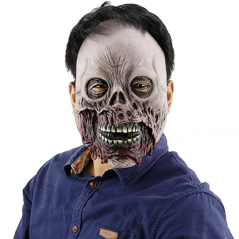 Zombie Grave คลื่นไส้หน้ากากสยองขวัญฮาโลวีนบ้านผีสิง Props น่ากลัว Ghost Latex หน้ากากสำหรับผู้ชายจัดส่งฟรี