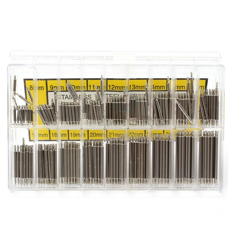 270pcs/set Strainless Steel Spring Bars 8mm - 25mm Watchband Strap Belt Repair Tools Pin Watch Accessories