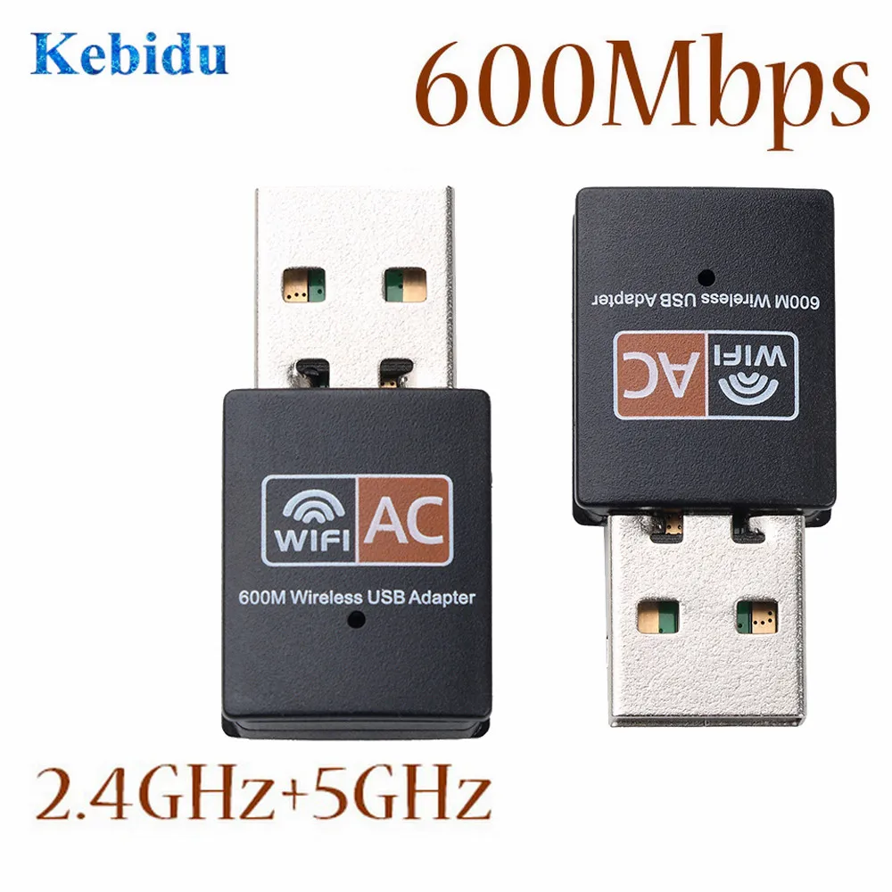 

KEBIDU 600Mbps Wireless USB Network Card WiFi Adapter wi fi Antenna PC 2.4+5.8Ghz Dual Band usb Lan Ethernet Receiver 802.11ac