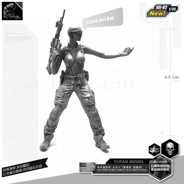 1/35 Model Kits U.s. Special Forces Girls New Version Of Resin Soldier Girls SII-02