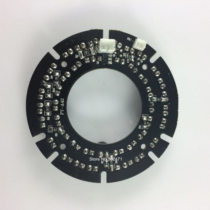 42 LED 5mm Infrared IR Led Board For Camera 90 Degree Bulb.CY42F5-90A Dia.32-64mm