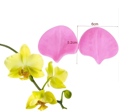 Phalaenopsis Orchid Silicone Mold&Cutter Fondant Mould Baking Chocolate Gumpaste, Sugarcraft,Candy Clay Pastry Cake Mold CS229