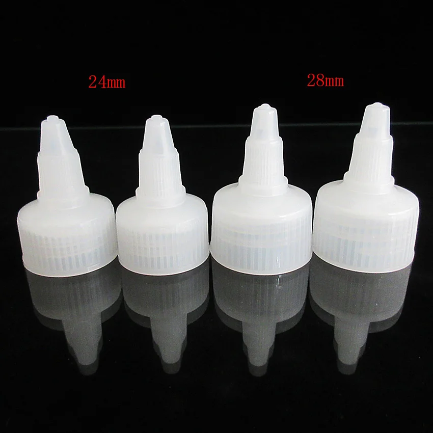 100pcs Internation Standard,24MM 28MM Plastic Twist Cap for PE/PET bottle,Brand New Tattoo Bottle Cover,E liquid Bottle Seal Cap