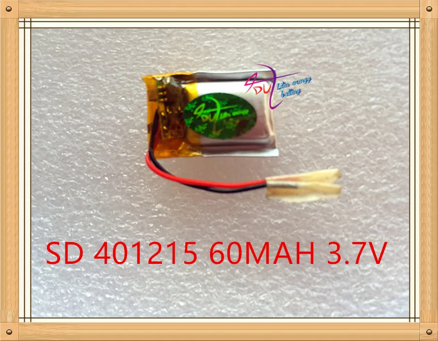 Bateria de energia de litro Bateria de polímero de lítio de 3,7 V 401215   Brinquedo de fone de ouvido Bluetooth MP3 MP4 60MAH