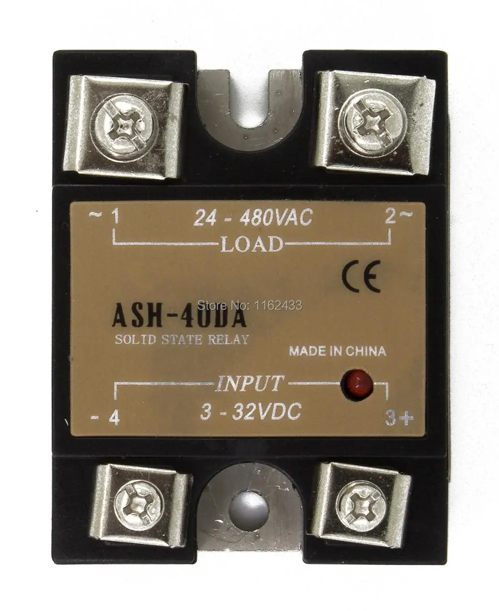 ASH-40DA einphasig DC zu AC 40A 480VAC solid state relais 40DA SSR