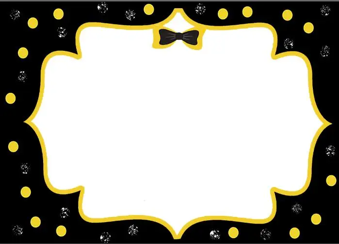 7x5FT Black Yellow Wiggles Frame Emma Bow Custom Photo Studio Backdrop Background Vinyl 220cm x 150cm