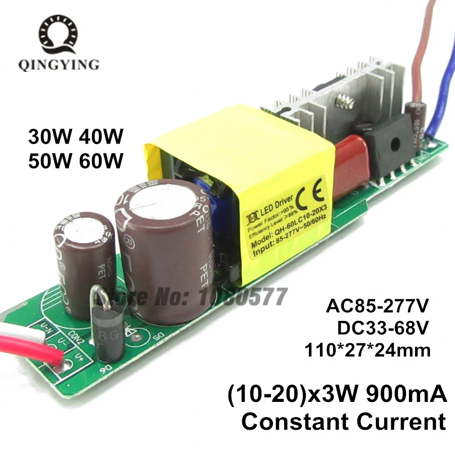 AC85-277V LED 드라이버 2-3x3w 3-6x3w 6-12x3w 10-20x3w 900mA 950mA 정전류 조명 변압기 램프 전원 공급 장치