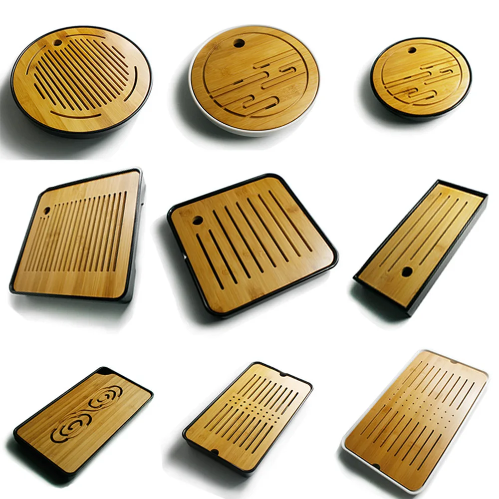 

Bamboo Melamine Dried Tea Tray Hotel Household Travel Tea Set Dried Tea Tray Supplies, Home Leisure Tea Tray