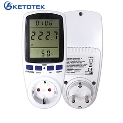 EU/BR/FR Stecker Digital Wattmeter AC Power Meter Stromverbrauch Analysator Elektronische Power Energie Meter Messung Steckdose