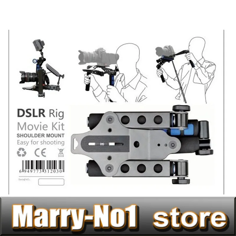 DSLR Rig Movie Kit Shoulder Mount Holder Easy For 5d2 7d 60d AG-HMC163MC Shooting Camera /DV Free Shipping