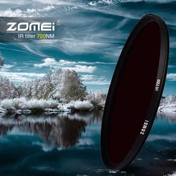 Zomei-적외선 IR 필터, 680nm, 720nm, 760nm, 850nm, 950nm, IR 필터, 37mm, 49mm, 52mm, 58mm, 67mm, 72mm, 82mm, SLR DSLR 카메라 렌즈용