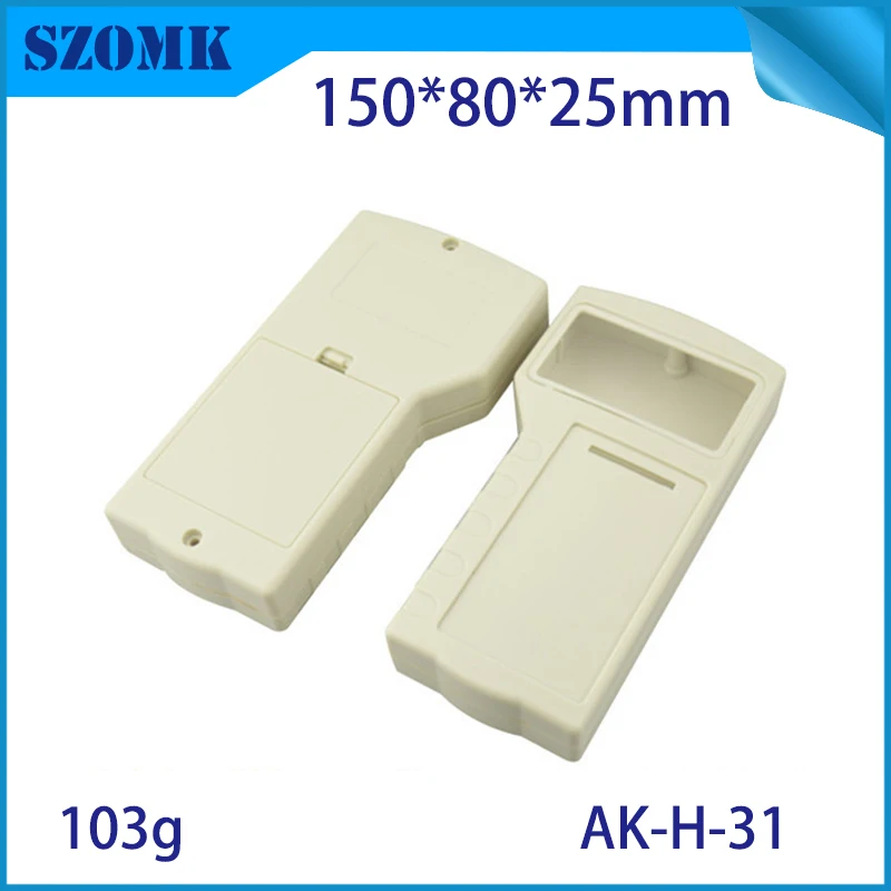 1 Piece 150*80*25mm 4x AA battery plastic electronics handheld enclosure for pcb LCD display instrument project housing box